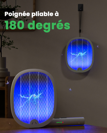 raquette electrique insectes pliable