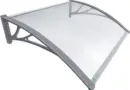VOUNOT Awning for Entrance Doors, Polycarbonate Roof Marquise, Heavy Duty Door, Rain and UV Protection, Transparent Grey, 120 x 80 cm – Artia13 est rémunéré par notre partenaire Amazon
