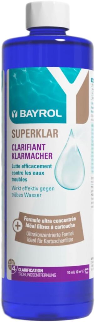 BAYROL Superklar 0.5 L – Pool Calrifier for Cartridge Filter – Makes Water Clear and Crystal Clear – Easy Dosing – Flocculant Filter Cartridge – Artia13 est rémunéré par notre partenaire Amazon